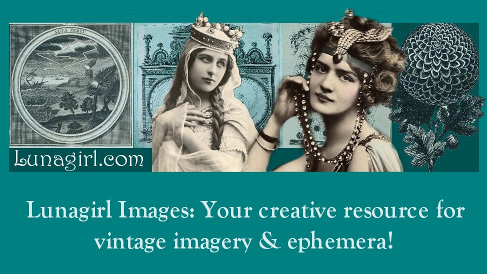 Lunagirl Vintage Images, Digital Collage Sheets
