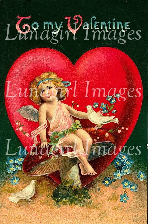 Vintage Cherubs Valentines Images Download Pack - Lunagirl