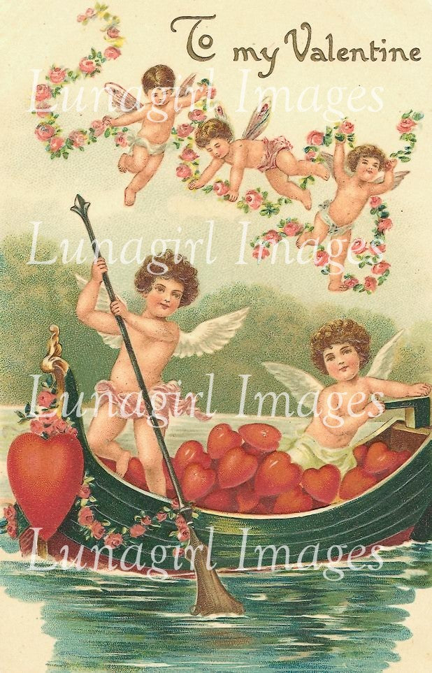 Vintage Cherubs Valentines Images Download Pack - Lunagirl