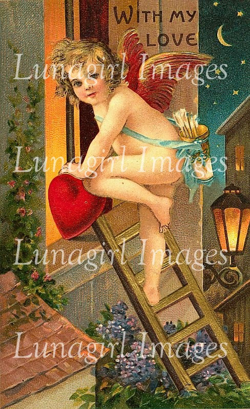 Vintage Cherubs Valentines Images Download Pack - Lunagirl