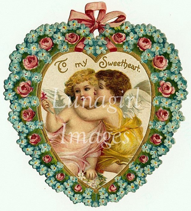 Vintage Valentines Hearts Download Pack - Lunagirl