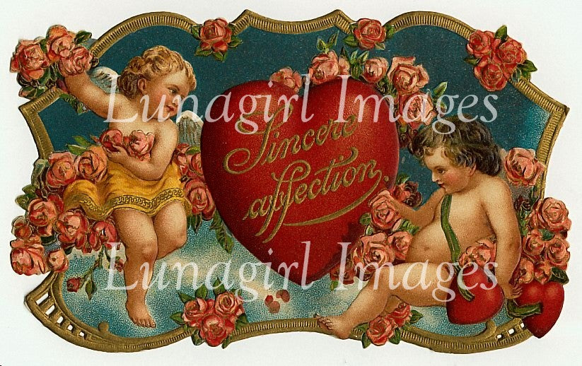 Vintage Cherubs Valentines Images Download Pack - Lunagirl