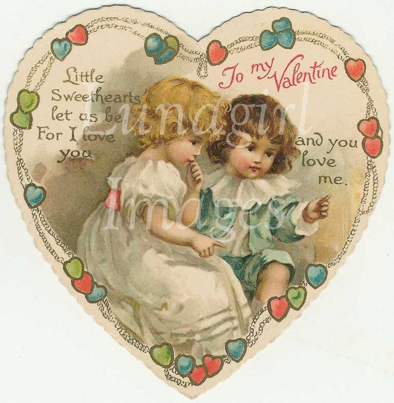 Vintage Valentines Hearts Download Pack - Lunagirl