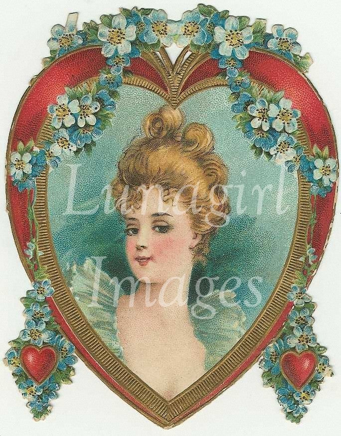 Vintage Valentines Hearts Download Pack - Lunagirl