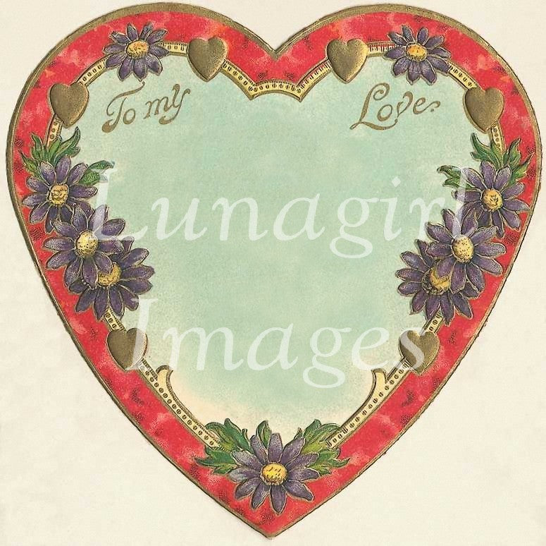 Vintage Valentines Hearts Download Pack - Lunagirl