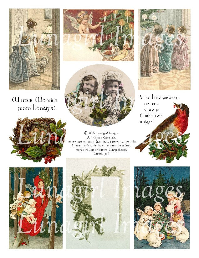 Winter Wonder Digital Collage Sheet - Lunagirl