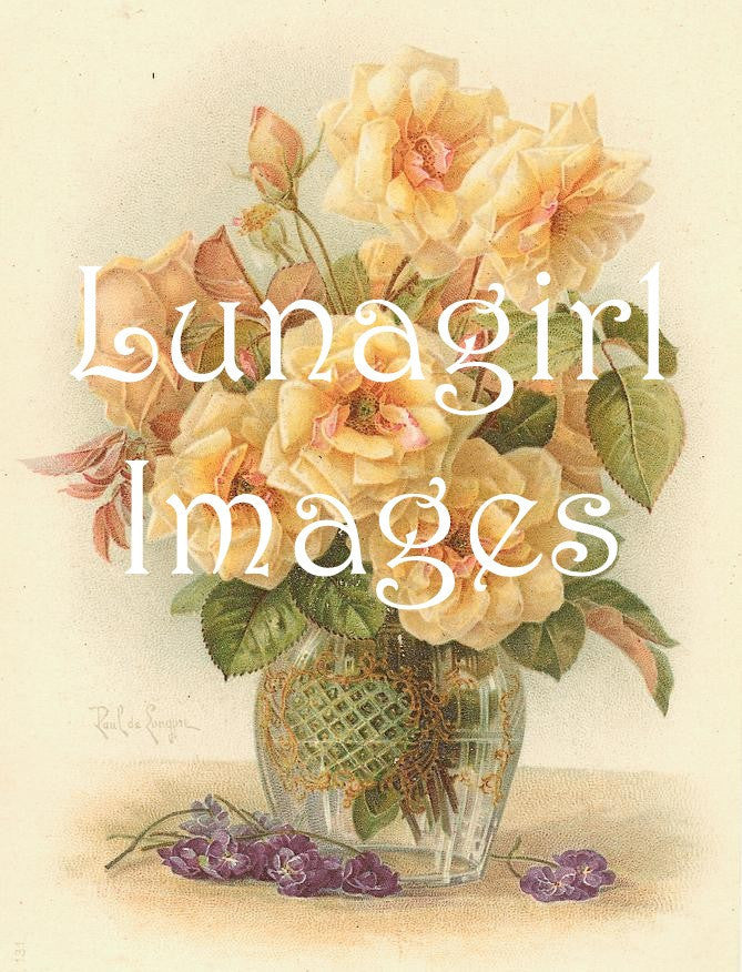 40 Yellow Peach White Vintage Roses Download Pack - Lunagirl