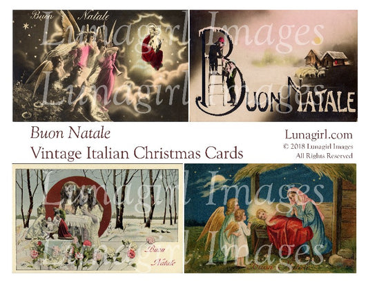 BUON NATALE: Vintage Italian Christmas Cards - Lunagirl