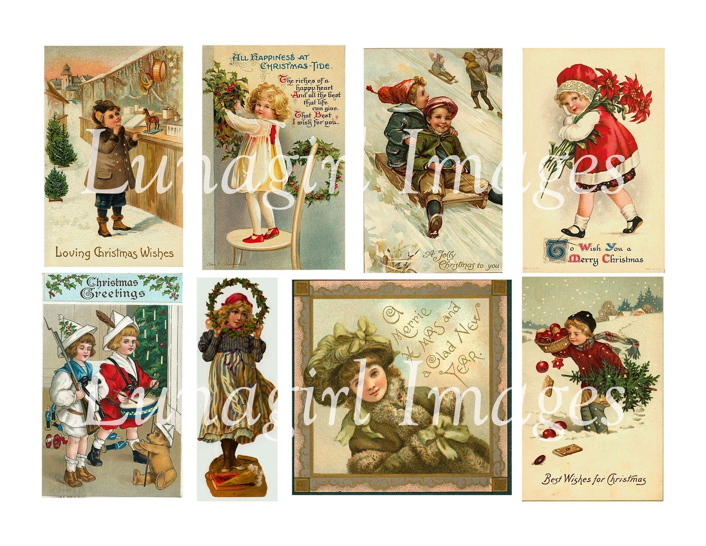 100 Victorian Christmas Children #1 Download Pack