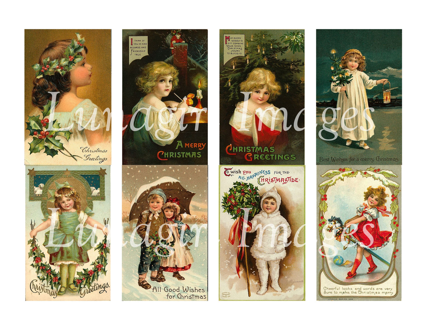 100 Victorian Christmas Children #1 Download Pack