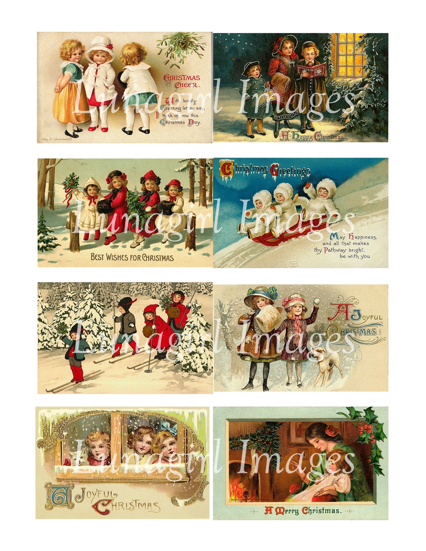 100 Victorian Christmas Children #1 Download Pack