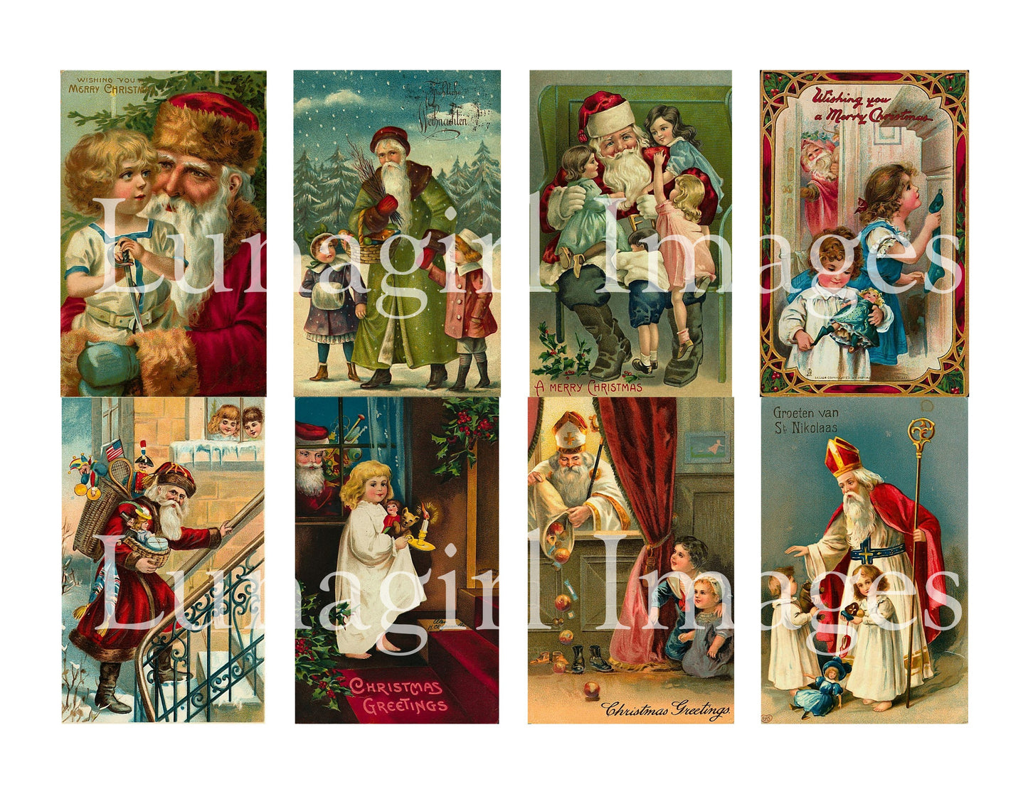 100 Santa with Children Images Download Pack - Lunagirl