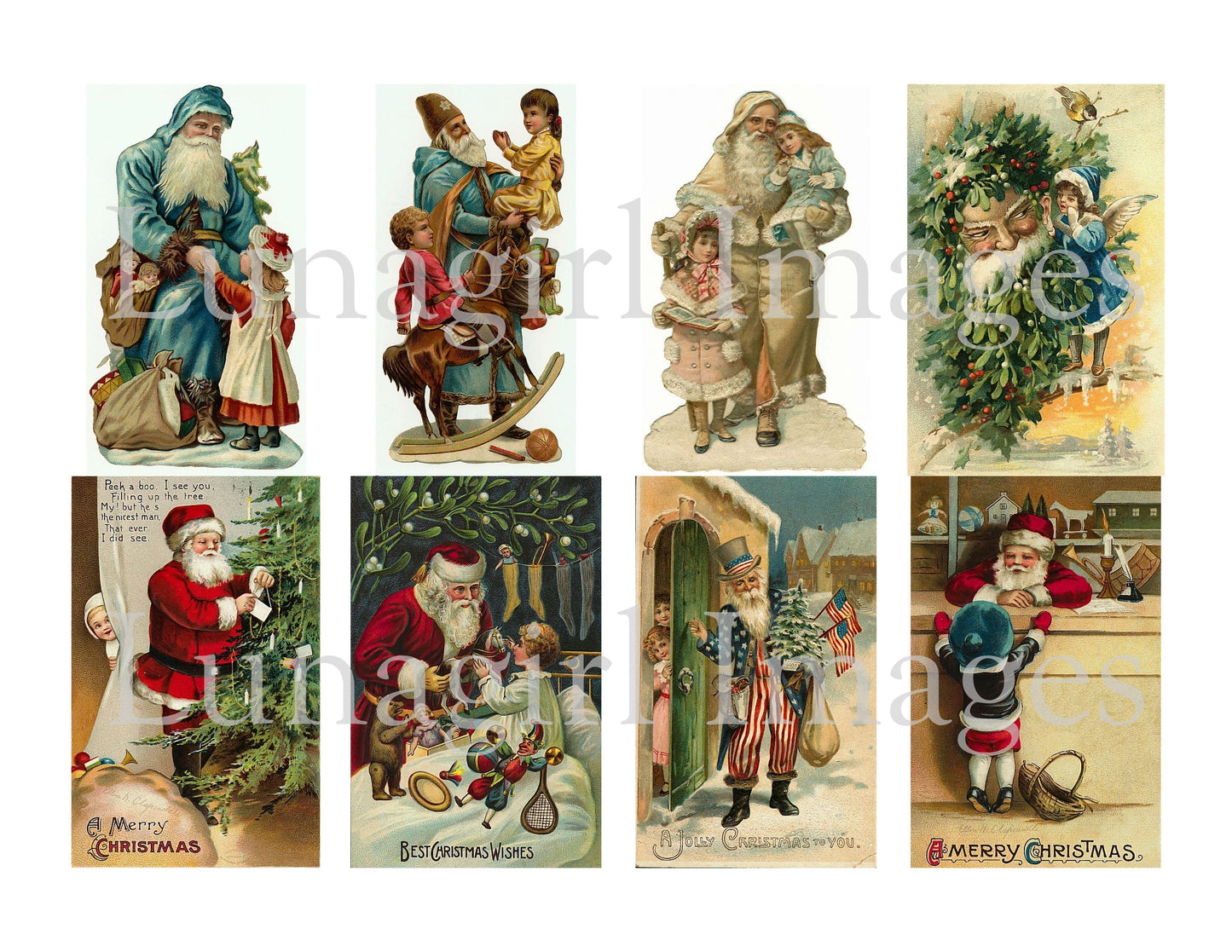 100 Santa with Children Images Download Pack - Lunagirl