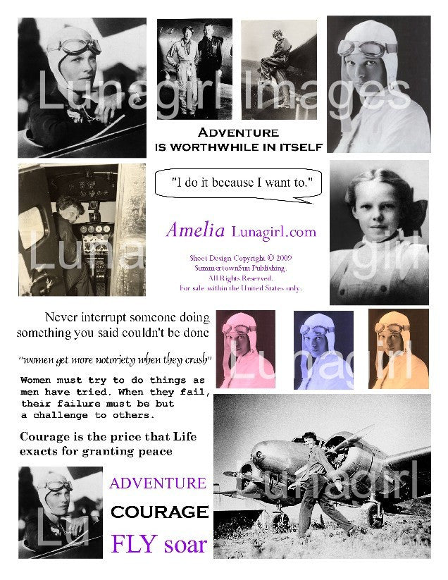 Amelia Digital Collage Sheet - Lunagirl