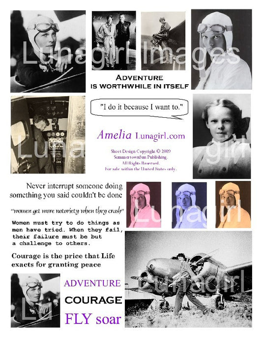 Amelia Digital Collage Sheet - Lunagirl