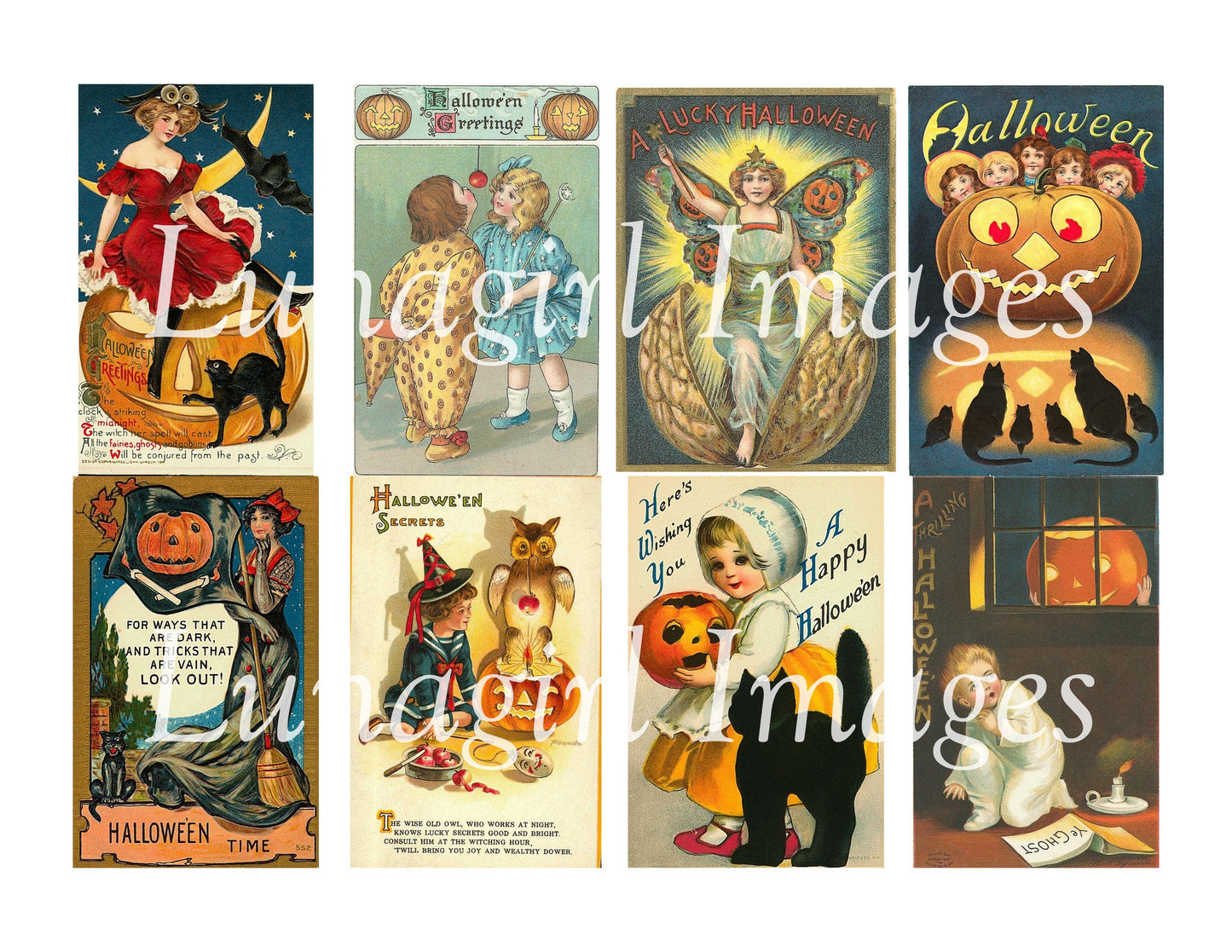 100 Vintage Halloween Images Download Pack - Lunagirl