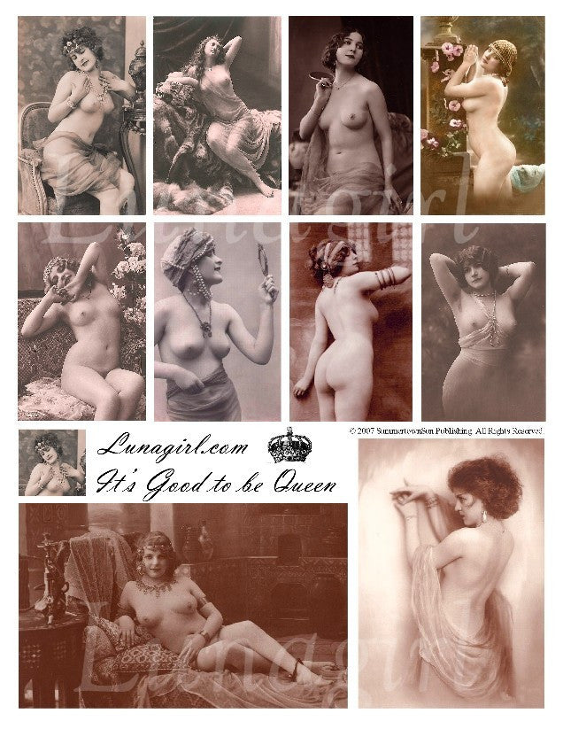 It's Good to Be Queen (Pink) Digital Collage Sheet - Lunagirl