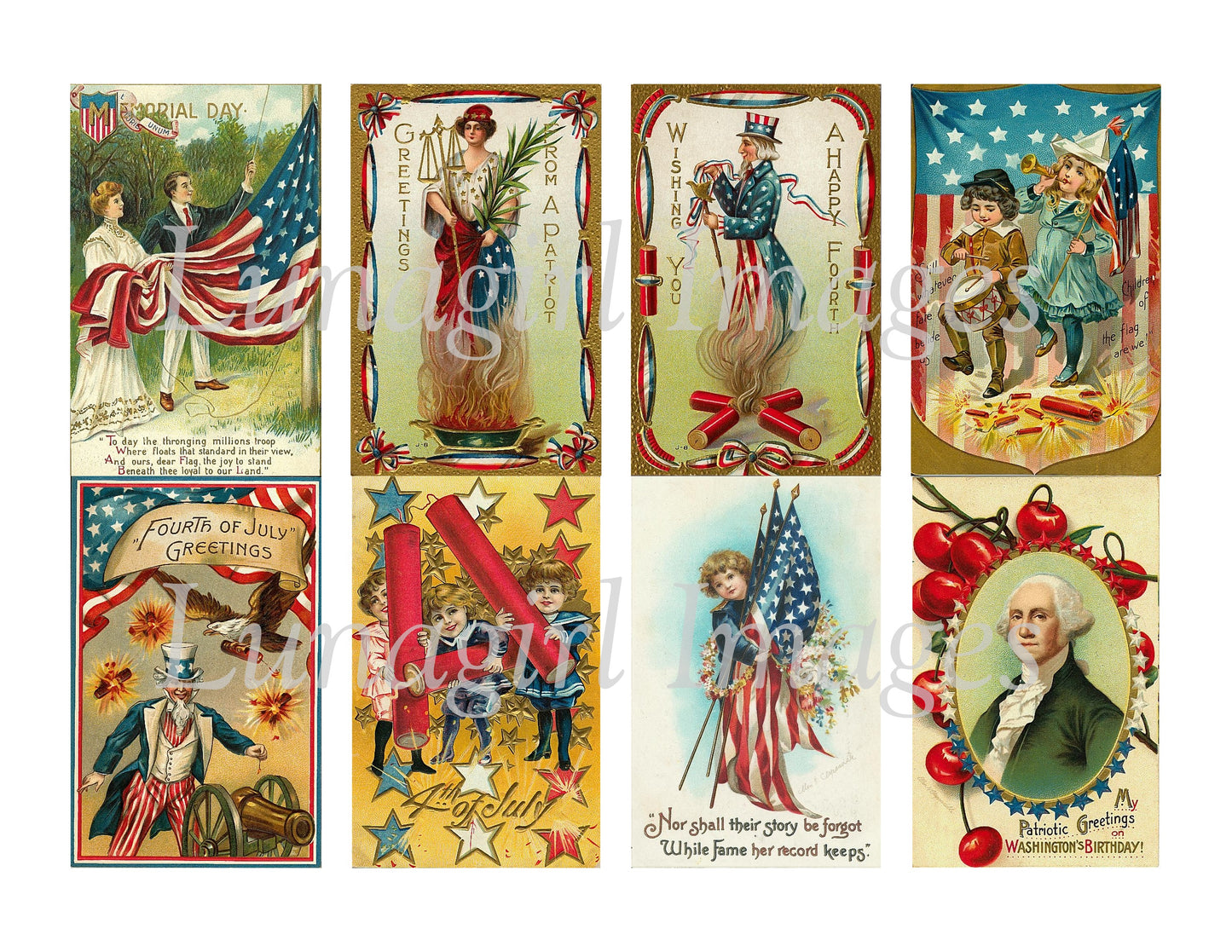 106 Vintage Patriotic Images Download Pack - Lunagirl