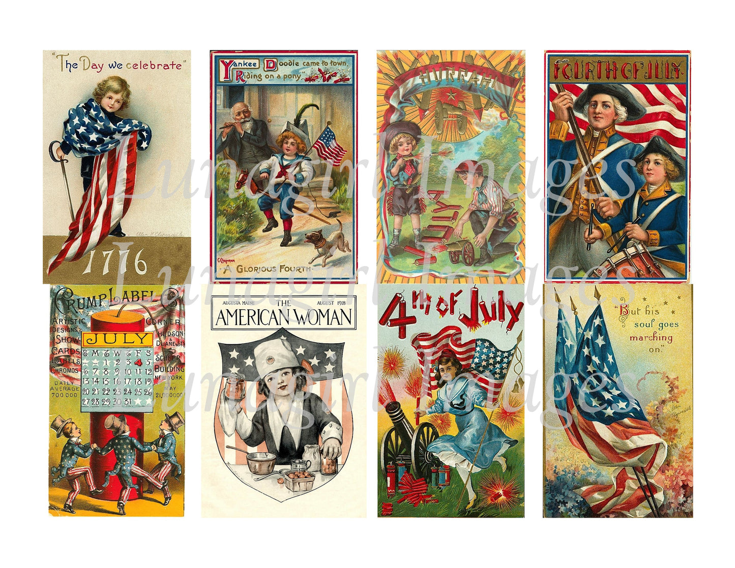 106 Vintage Patriotic Images Download Pack - Lunagirl