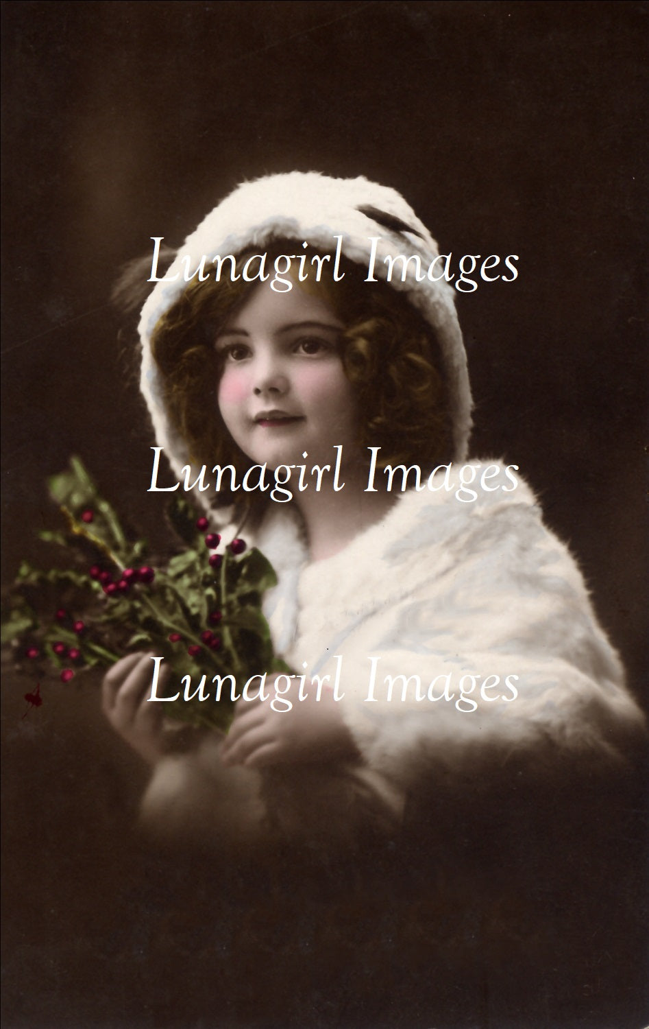 65 Christmas Children Vintage Photo Postcards Download Pack