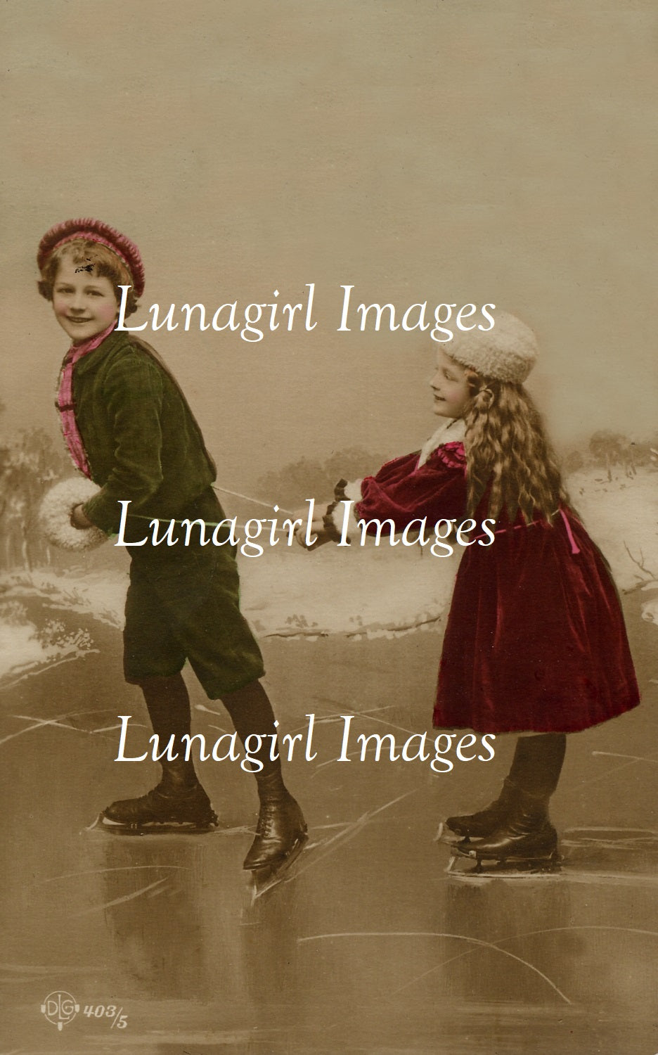 65 Christmas Children Vintage Photo Postcards Download Pack