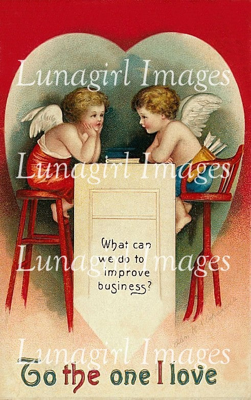 Vintage Valentine Card, Business Valentine's Day Cards