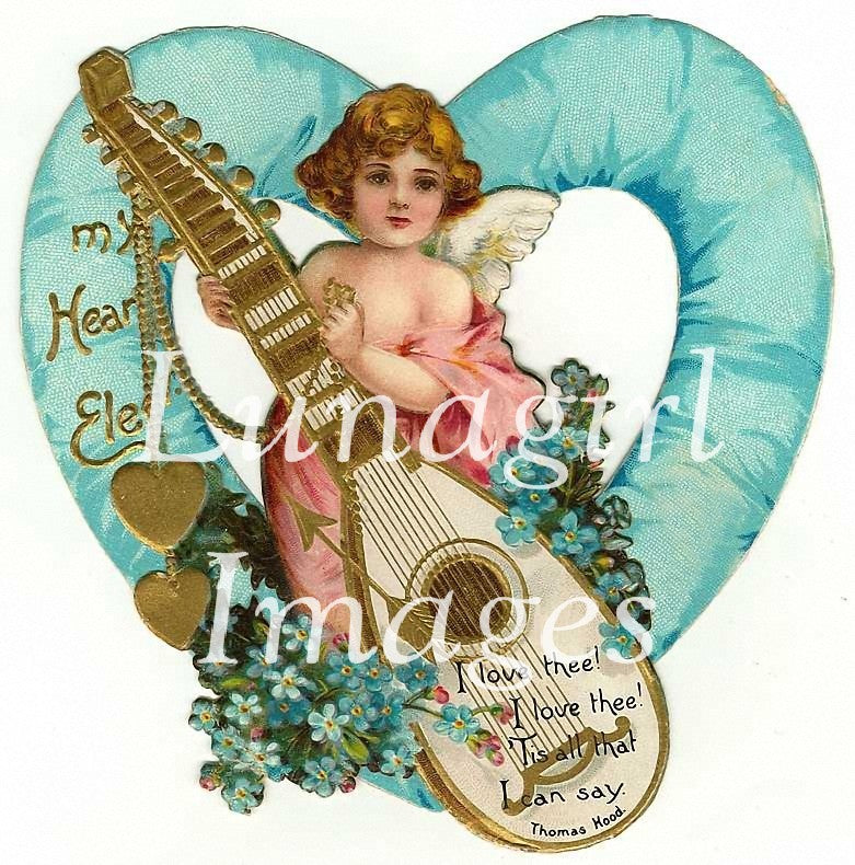 Vintage Valentines Hearts Download Pack - Lunagirl