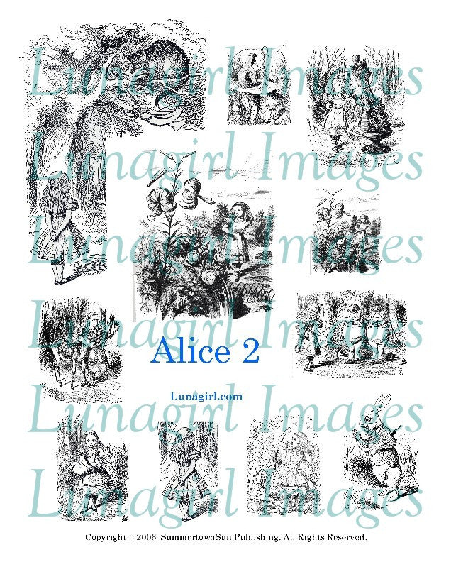 Alice 2 Digital Collage Sheet - Lunagirl