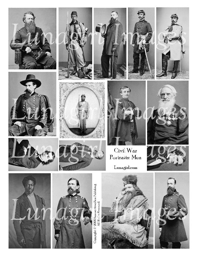 Civil War Men Digital Collage Sheet - Lunagirl