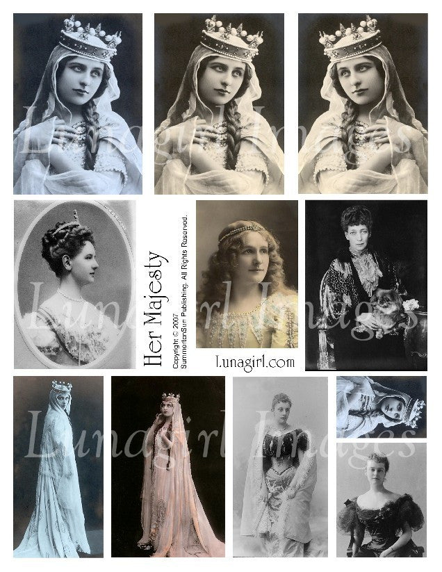 Her Majesty Digital Collage Sheet - Lunagirl