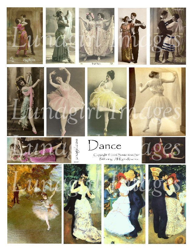 Dance Digital Collage Sheet - Lunagirl