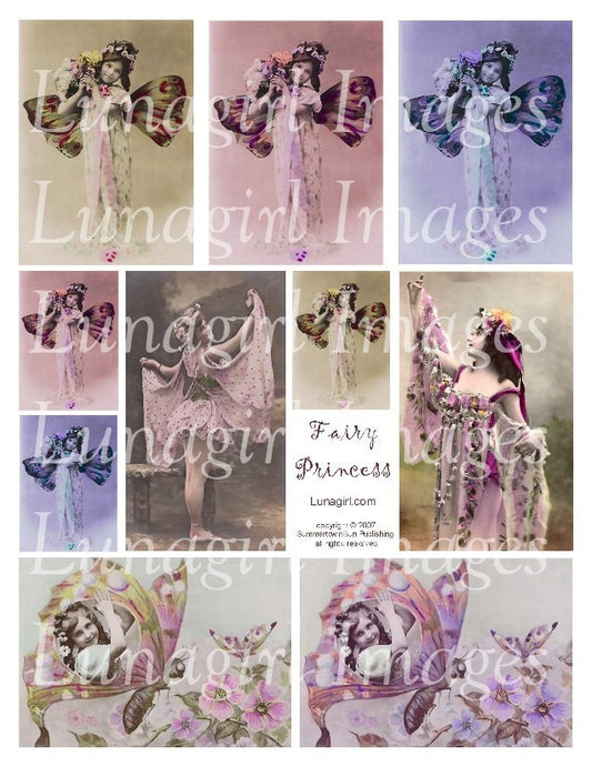 Fairy Princess Digital Collage Sheet - Lunagirl