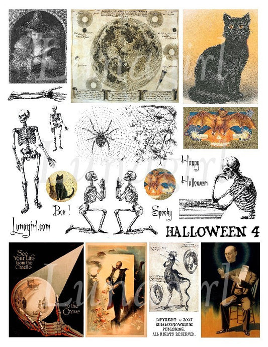 Halloween #4 Digital Collage Sheet - Lunagirl