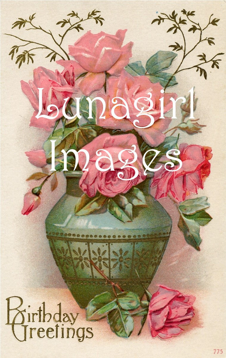 72 Vintage Victorian Pink Roses Download Pack - Lunagirl
