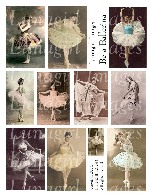 Dance 2: Be a Ballerina Digital Collage Sheet - Lunagirl
