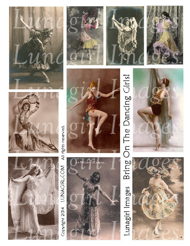 Dance 3: Bring On the Dancing Girls! Digital Collage Sheet - Lunagirl
