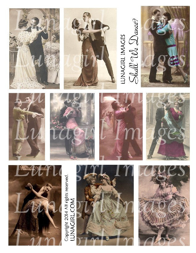 Dance 4: Shall We Dance? Digital Collage Sheet - Lunagirl