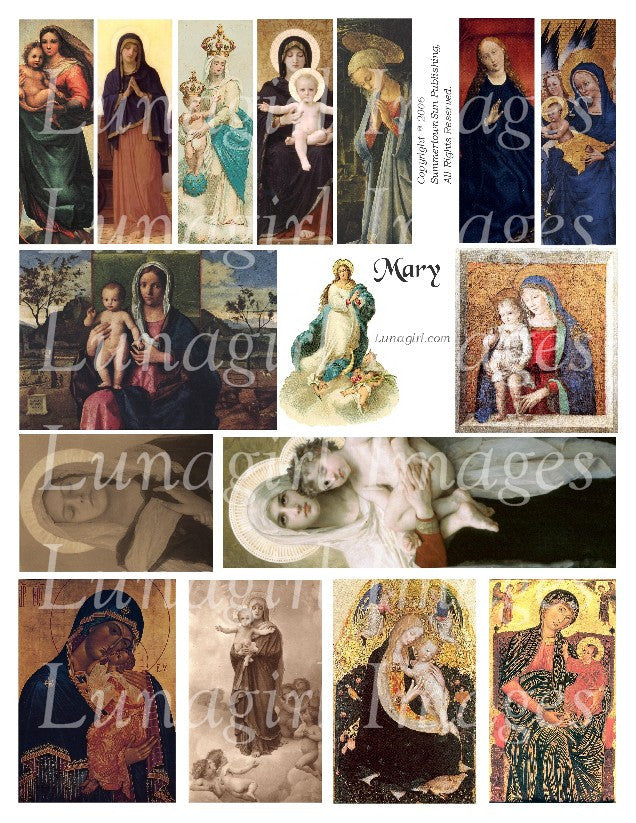 Mary Digital Collage Sheet - Lunagirl