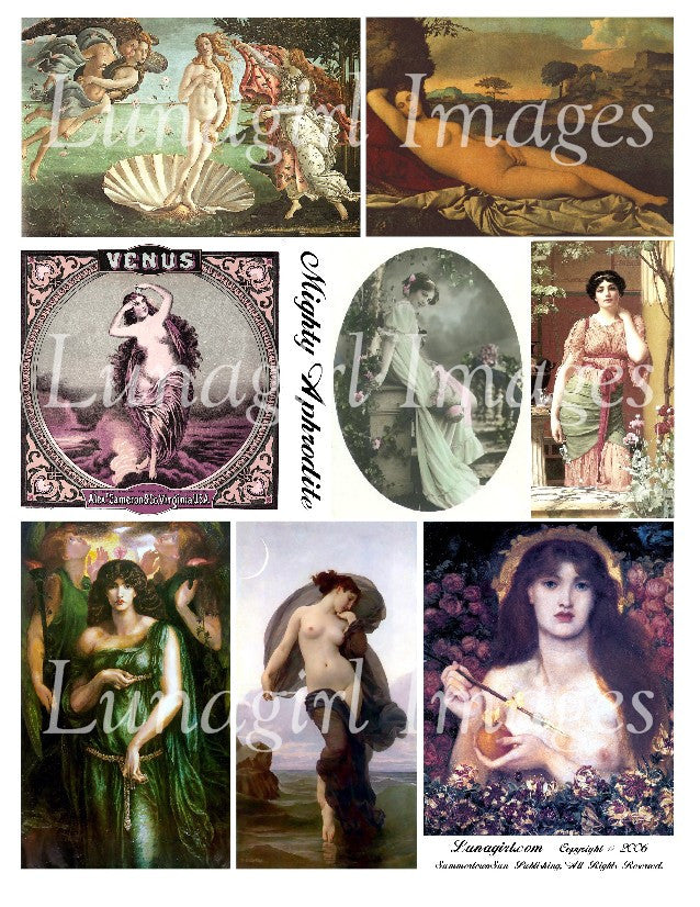 Mighty Aphrodite Digital Collage Sheet - Lunagirl
