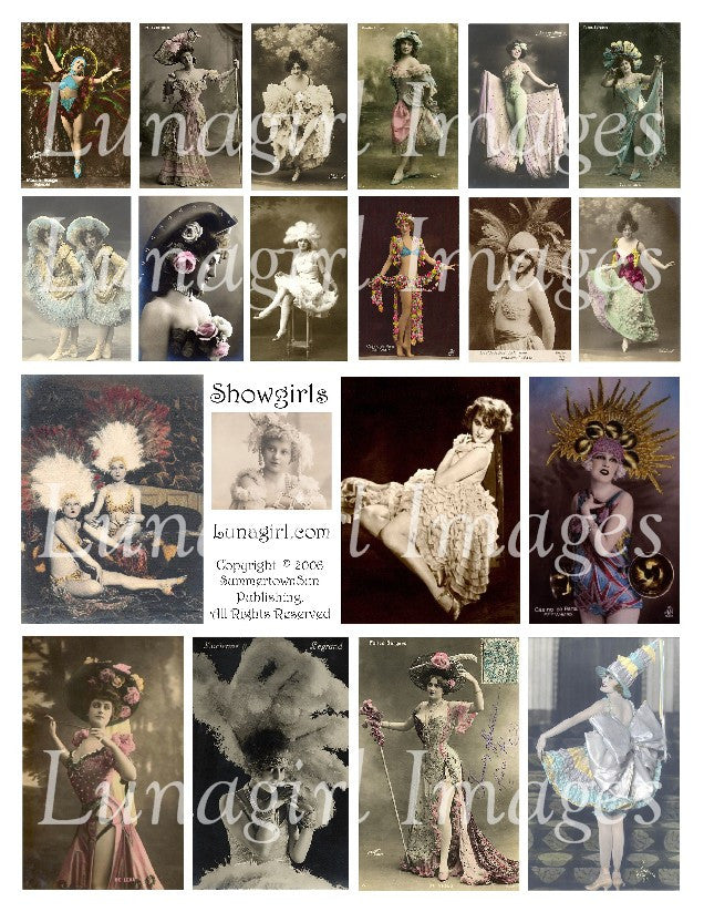 Showgirls Digital Collage Sheet - Lunagirl