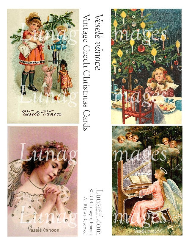 VESELE VANOCE: Vintage Czech Christmas Cards - Lunagirl