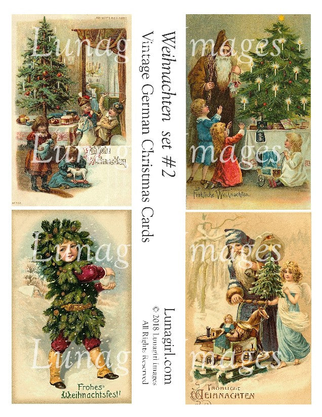 WEIHNACHTEN Set #2: Vintage German Christmas Cards - Lunagirl