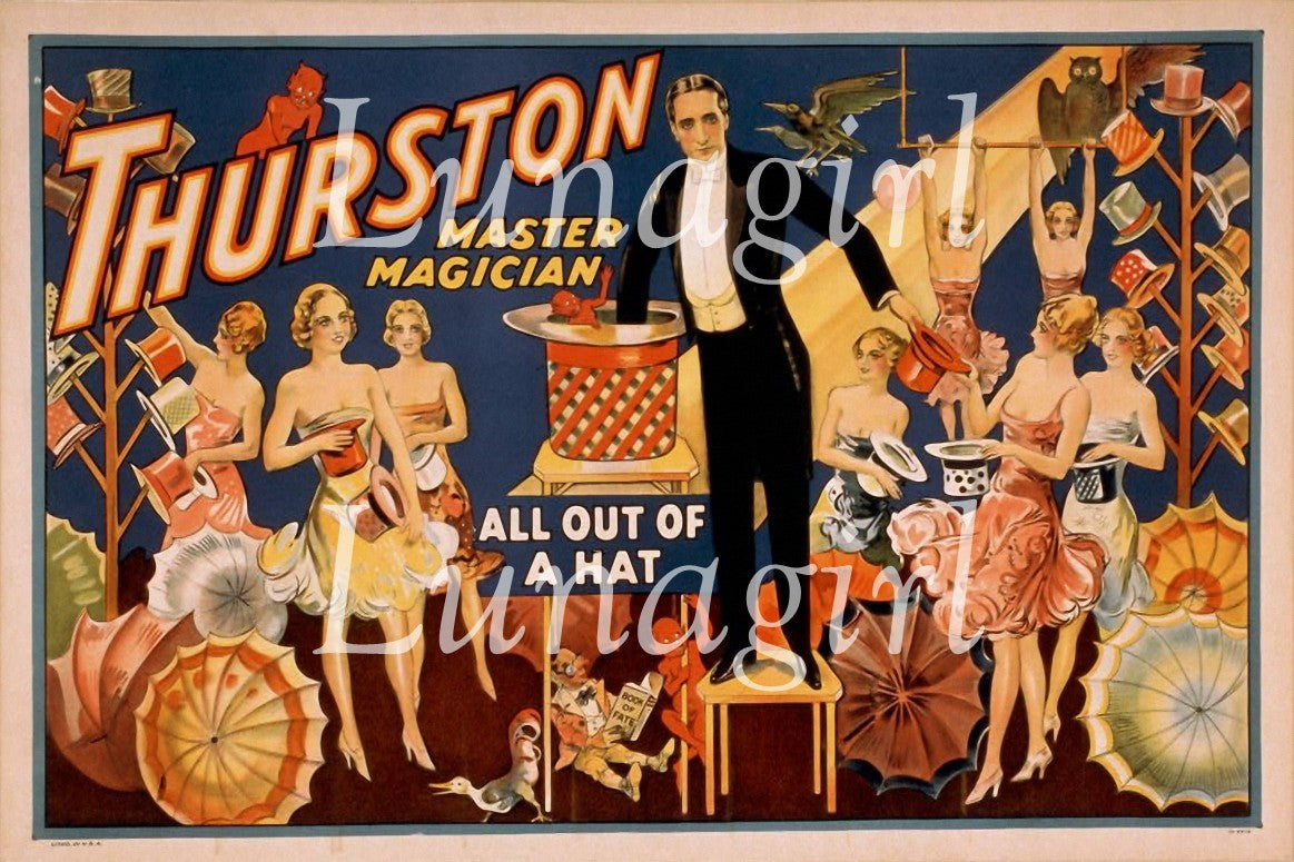 Magician Thurston Download Pack : 10 Large Poster Digital Images - Lunagirl
