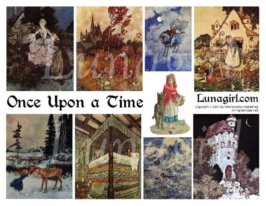 Once Upon a Time Digital Collage Sheet - Lunagirl