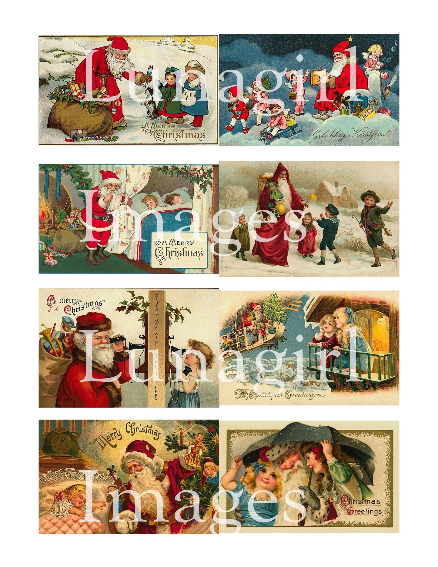 100 Santa with Children Images Download Pack - Lunagirl