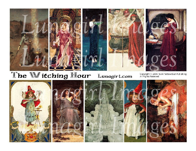 Witching Hour Digital Collage Sheet - Lunagirl