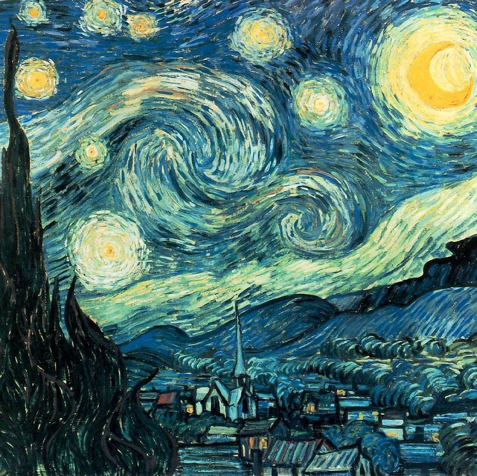 van gogh paintings, digital art, vintage images, starry night ...