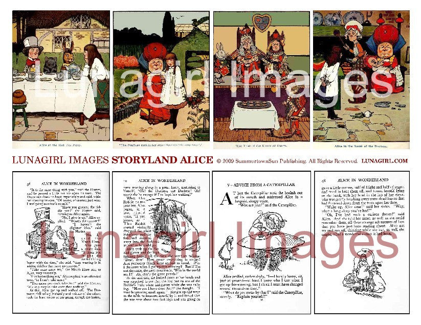 Storyland Alice Digital Collage Sheet - Lunagirl