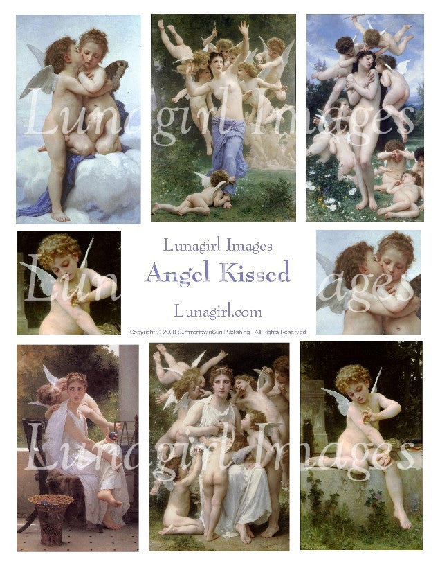 Angel Kissed Digital Collage Sheet - Lunagirl