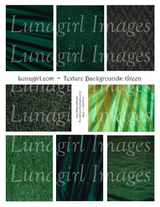 Textures: Green Digital Collage Sheet - Lunagirl